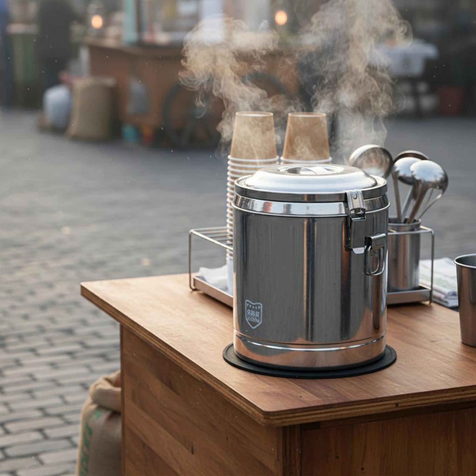 Cold Drink Dispenser - Contenedor de Acero Inoxidable Aislado, Diseño