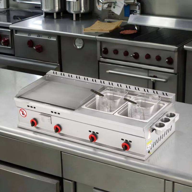 Deep Fryer Commercial - Parrilla de Gas Comercial + Freidora