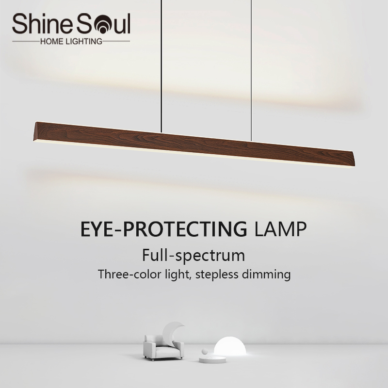 Commercial Kitchen Island - Lámpara colgante Led de nogal, tira