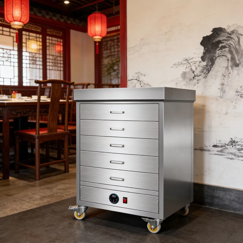 Commercial Kitchen Cabinet - Carrito Calentador de Alimentos Comercial Eléctrico