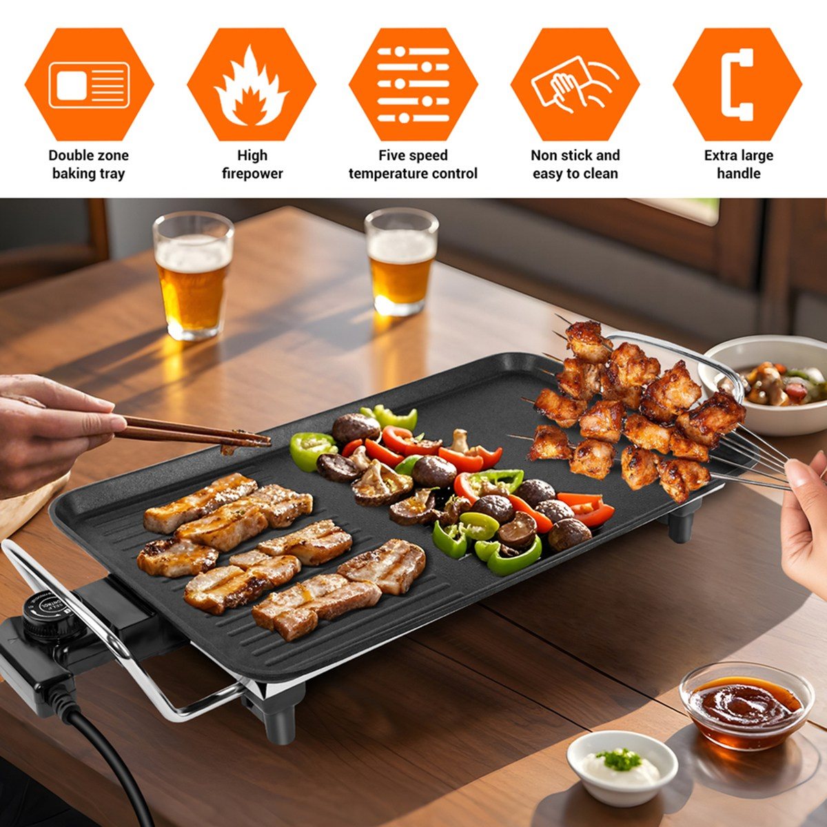 (ABHW) Parrilla eléctrica Tepp - Teppanyaki Grill Table reseña y precio