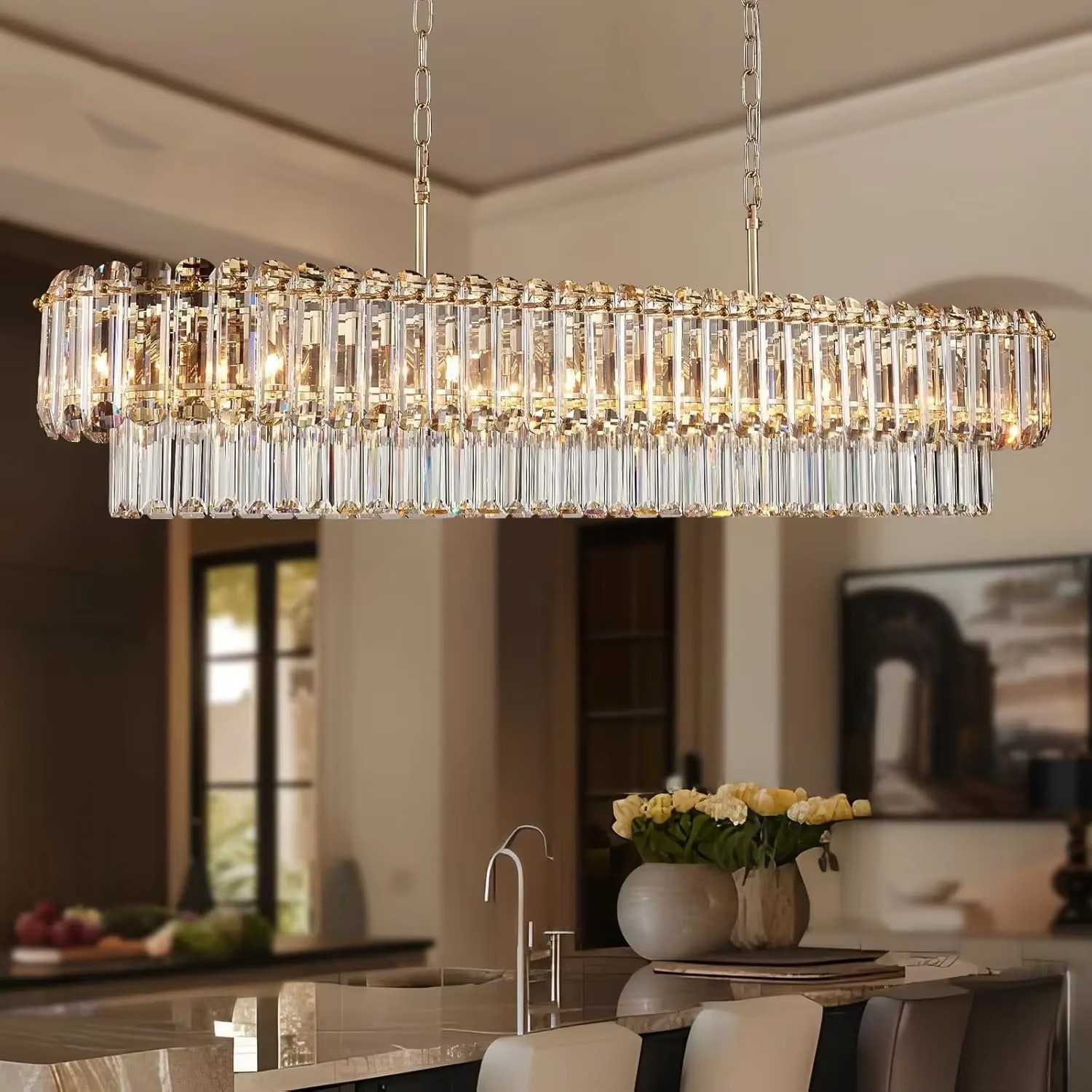Candelabros de cristal dorados - Commercial Kitchen Island reseña y precio