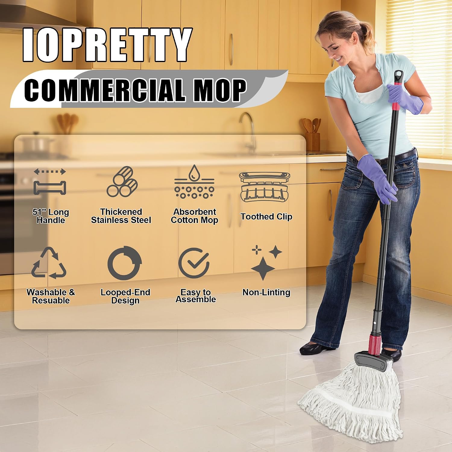 Mopa Comercial para Limpieza d - Commercial Kitchen Vinyl Flooring reseña y precio