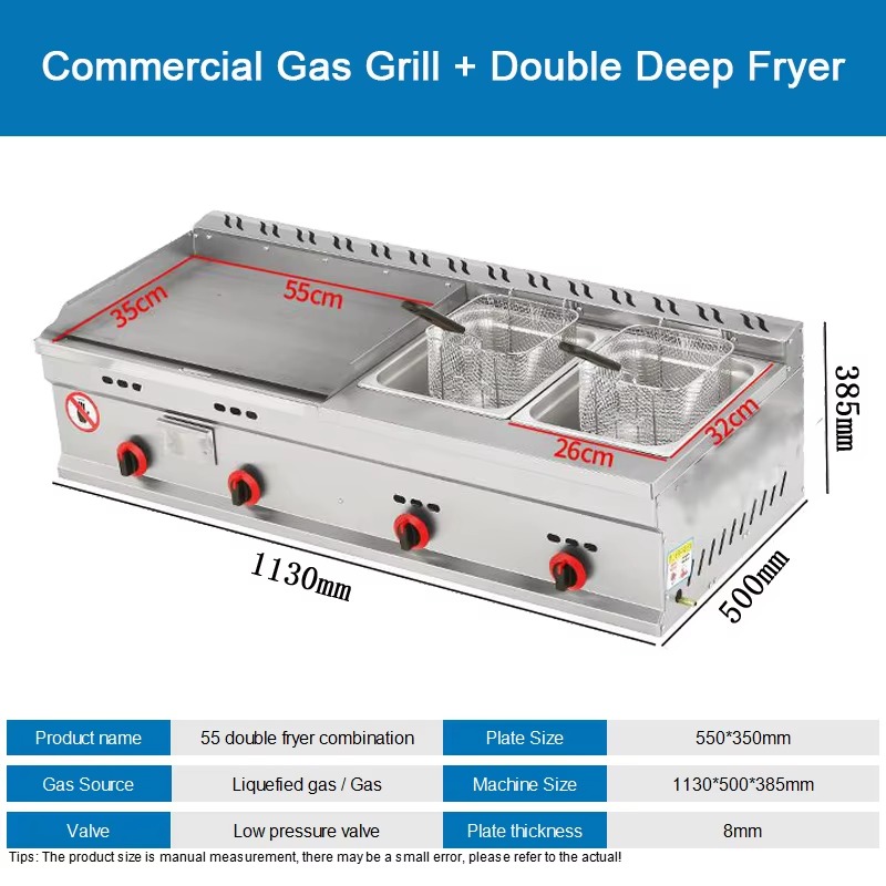 Parrilla de Gas Comercial + Fr - Deep Fryer Commercial reseña y precio