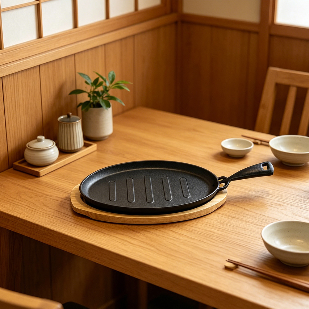 Juego de 3 Platos Ovalados de  - Teppanyaki Grill Table reseña y precio